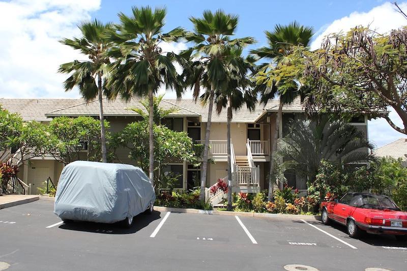 Upper condo units have great views of the golf course and ocean