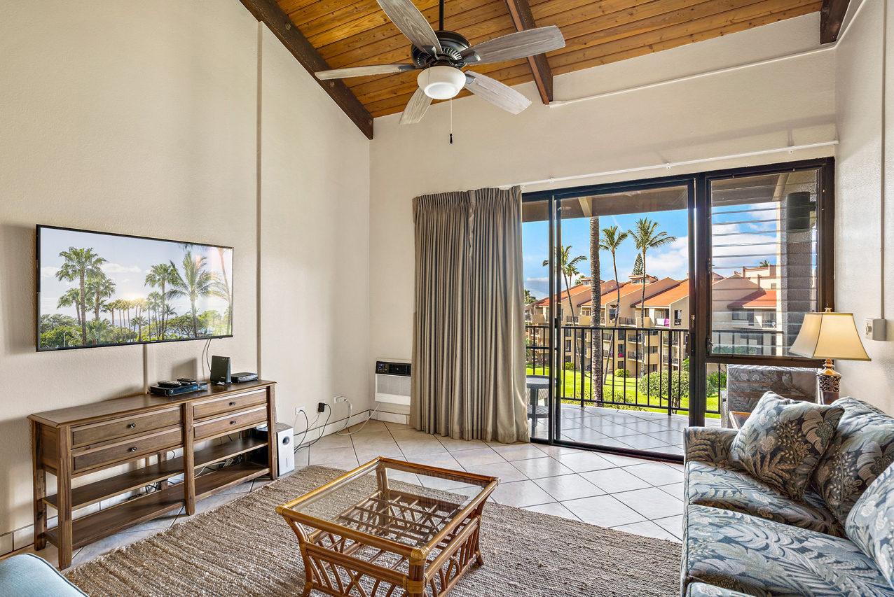 High vaulted ceilings: Living Room